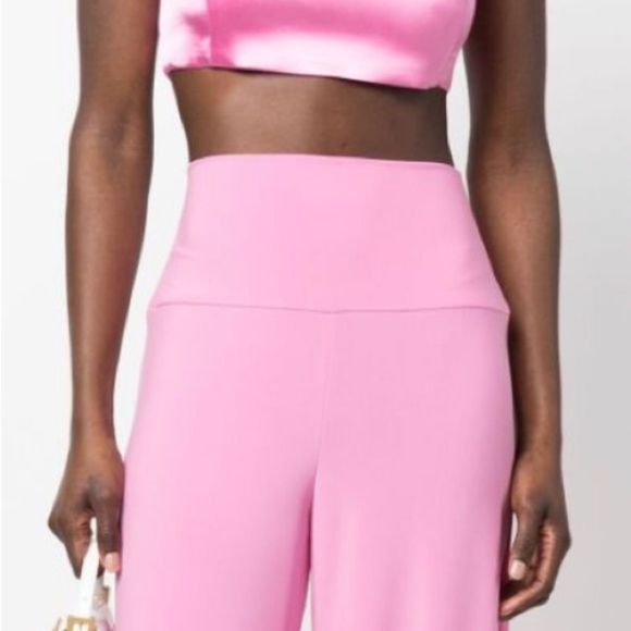 Norma Kamali Wide Leg Trousers Medium Orchid Pink - Picture 3 of 16